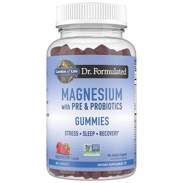 Dr. Formulated Magnesium with Pre & Probiotics Gummies, Raspberry - 60 gummies - Garden of Life | WestPharmacy.nl - Minerals