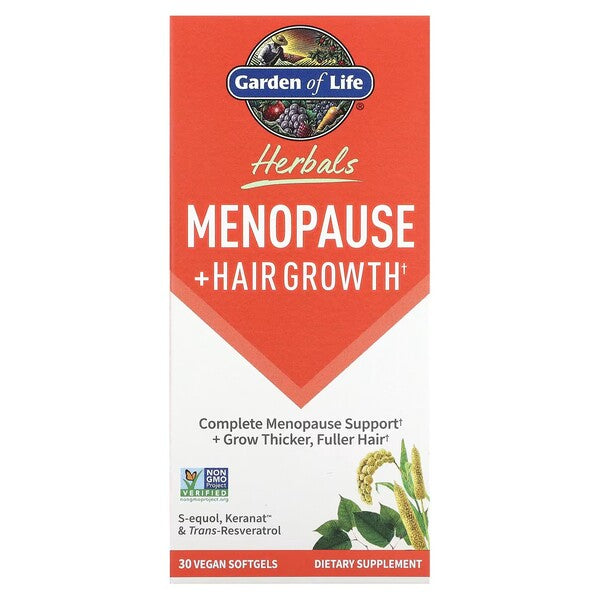 Herbals Menopause + Hair Growth - 30 vegan softgels - Garden of Life | Vaistine1.lt | WestPharmacy.eu