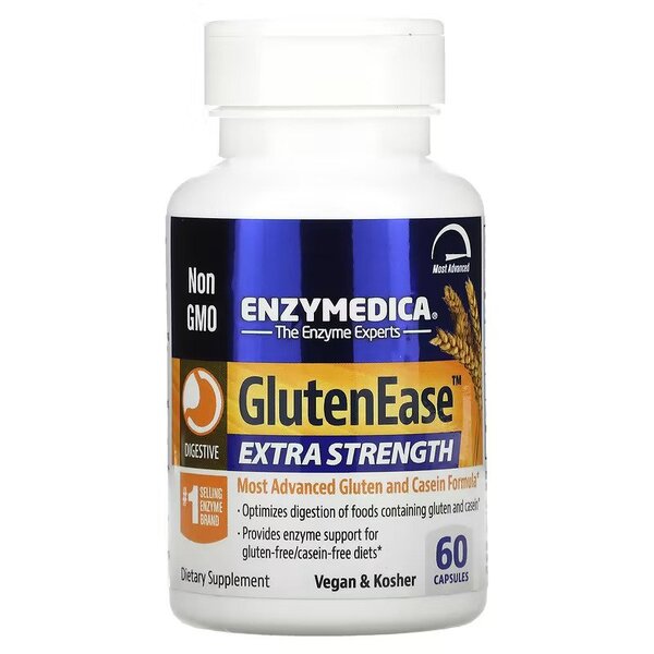 GlutenEase Extra Strength - 60 caps - Enzymedica | WestPharmacy.nl - Digestive Health