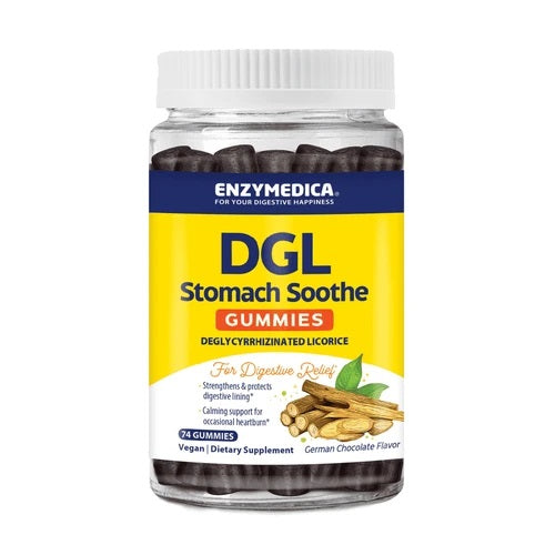 DGL Stomach Soothe Gummies, German Chocolate - 74 gummies - Enzymedica | WestPharmacy.nl - Digestive Health