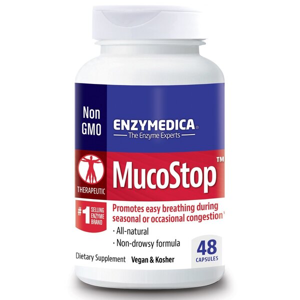 MucoStop - 48 caps - Enzymedica | WestPharmacy.nl - Respiratory Health