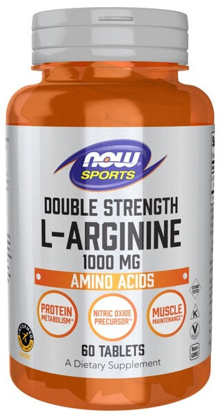 L-Arginine, 1000mg - 60 tablets - NOW Foods | WestPharmacy.nl - Amino Acids and BCAAs
