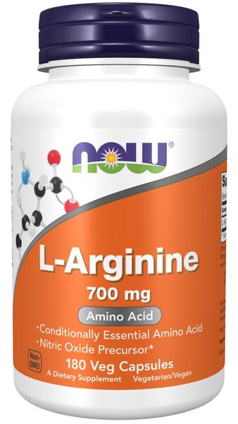 L-Arginine, 700mg - 180 vcaps - NOW Foods | WestPharmacy.nl - Amino Acids and BCAAs