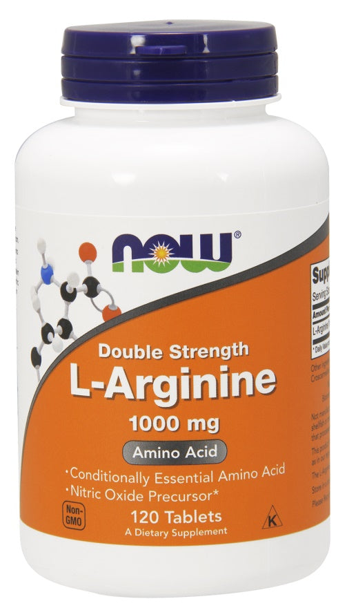 L-Arginine, 1000mg - 120 tablets - NOW Foods | WestPharmacy.nl - Amino Acids and BCAAs