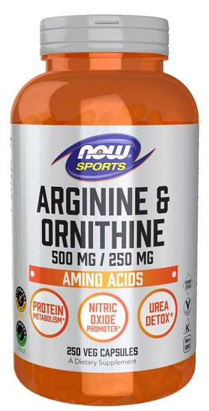 Arginine & Ornithine - 250 vcaps - NOW Foods | WestPharmacy.nl - Amino Acids and BCAAs