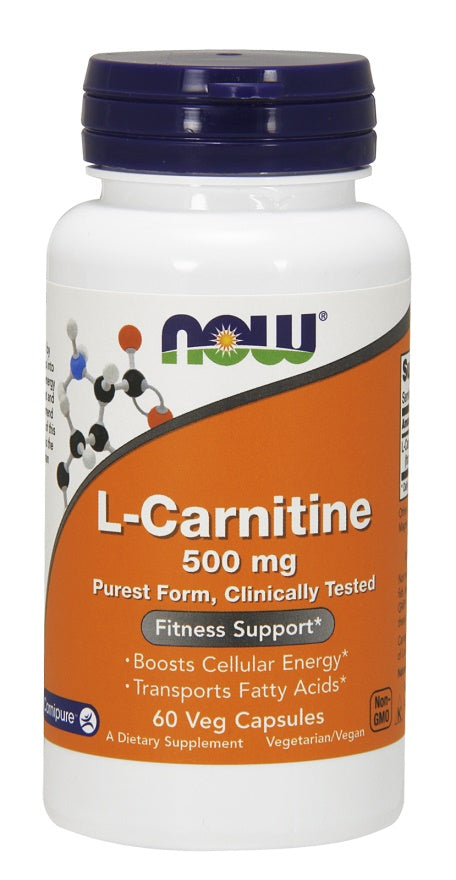 L-Carnitine, 500mg - 60 vcaps - NOW Foods | WestPharmacy.nl - Amino Acids and BCAAs