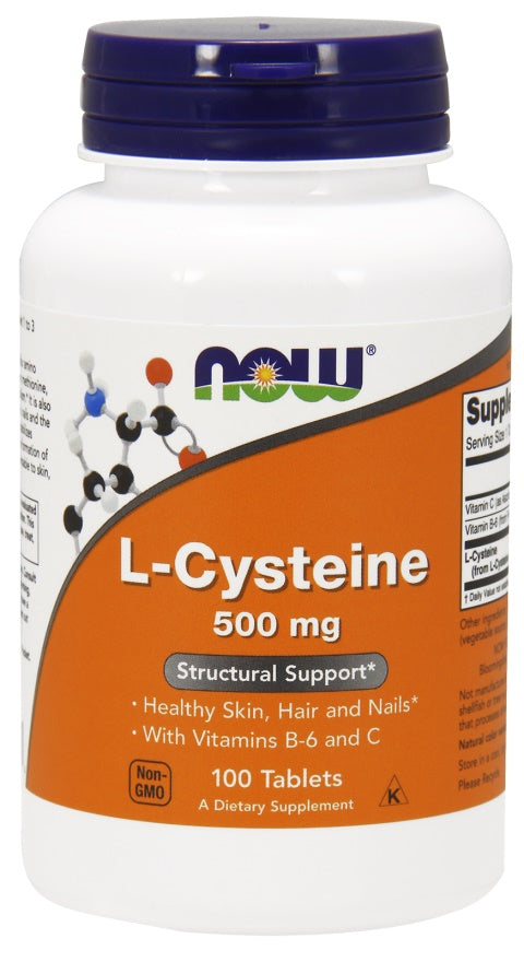 L-Cysteine, 500mg - 100 tablets - NOW Foods | WestPharmacy.nl - Amino Acids and BCAAs