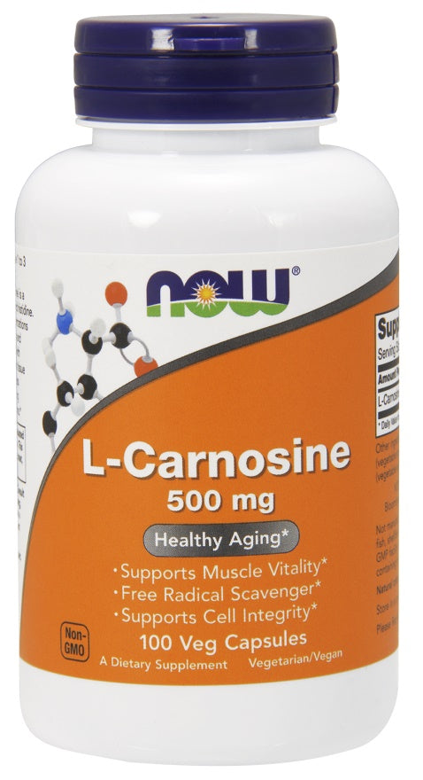 L-Carnosine, 500mg - 100 vcaps - NOW Foods | Vaistine1.lt | WestPharmacy.eu