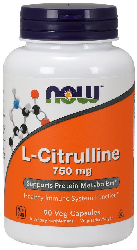 L-Citrulline, 750mg - 90 vcaps - NOW Foods | Vaistine1.lt | WestPharmacy.eu