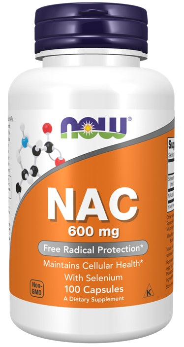 NAC with Selenium, 600mg - 100 caps - NOW Foods | WestPharmacy.nl - Detox