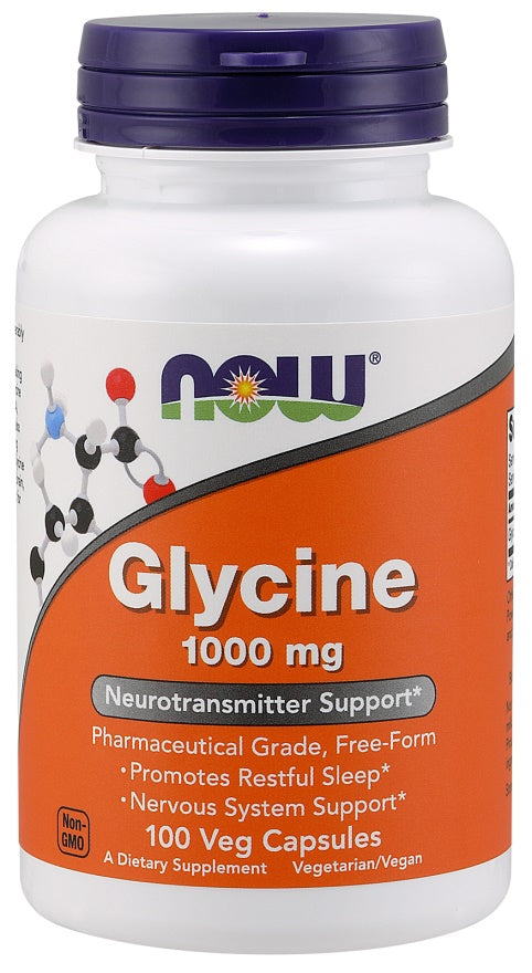 Glycine, 1000mg - 100 vcaps - NOW Foods | Vaistine1.lt | WestPharmacy.eu