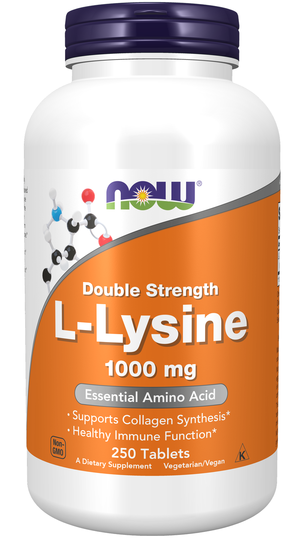 L-Lysine, 1000mg - 250 tabs - NOW Foods | WestPharmacy.nl - Amino Acids and BCAAs