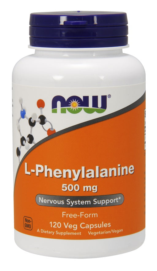 L-Phenylalanine, 500mg - 120 vcaps - NOW Foods | WestPharmacy.nl - Amino Acids and BCAAs