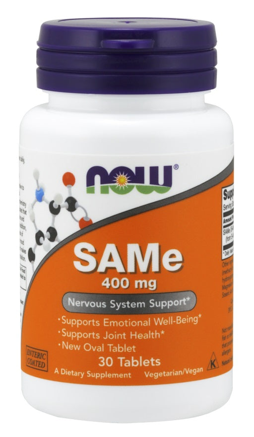 SAMe, 400mg - 30 tabs - NOW Foods | Vaistine1.lt | WestPharmacy.eu