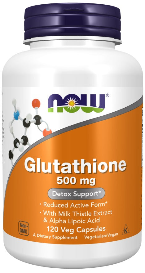 Glutathione, 500mg - 120 vcaps - NOW Foods | WestPharmacy.nl - Amino Acids and BCAAs