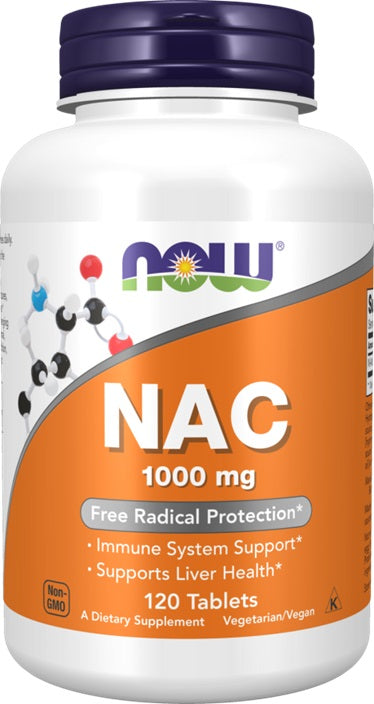 NAC, 1000mg - 120 tabs - NOW Foods | WestPharmacy.nl - Detox