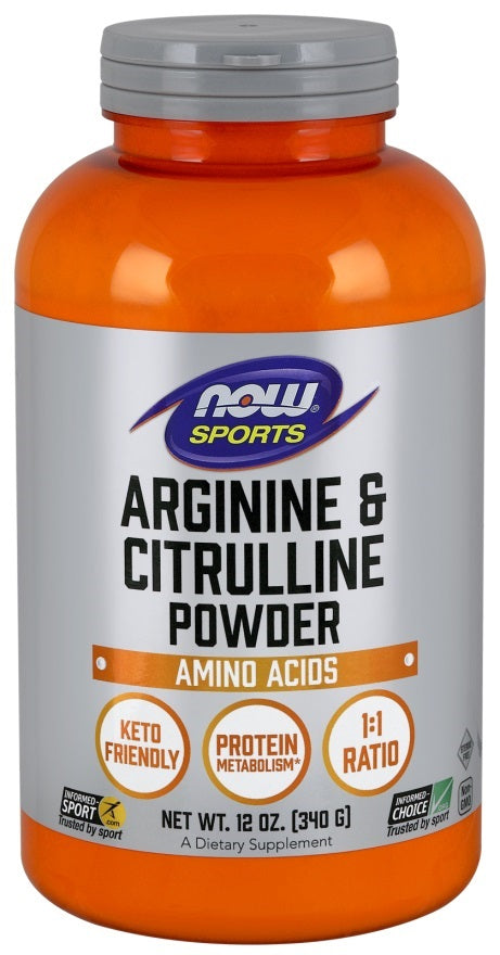 Arginine & Citrulline, Powder - 340g - NOW Foods | WestPharmacy.nl - Amino Acids and BCAAs