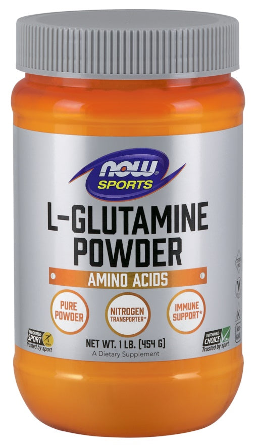 L-Glutamine, Powder - 454g - NOW Foods | WestPharmacy.nl - Amino Acids and BCAAs