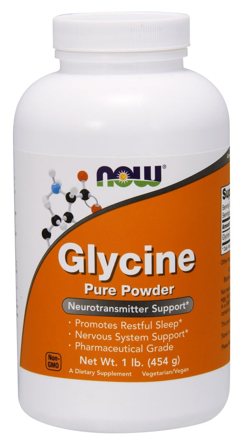 Glycine, Pure Powder - 454g - NOW Foods | WestPharmacy.nl - Amino Acids and BCAAs
