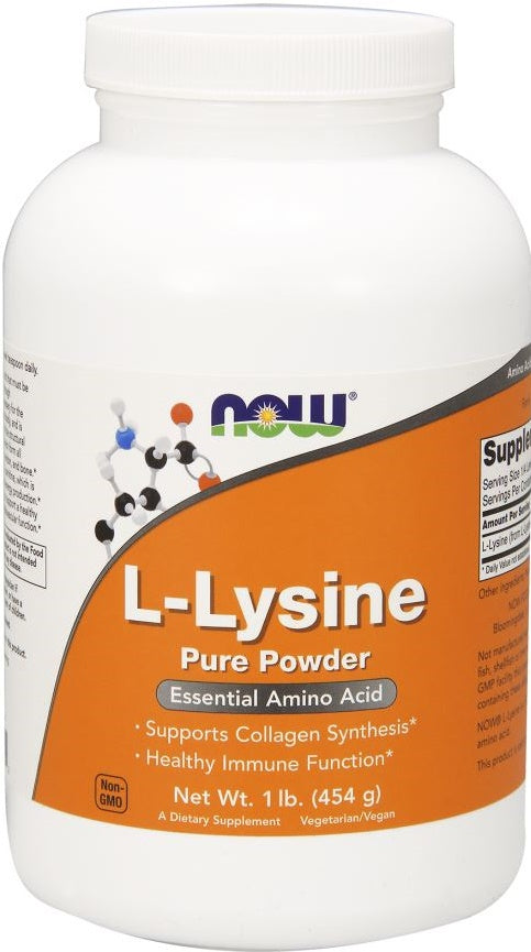L-Lysine, 1000mg (Powder) - 454g - NOW Foods | WestPharmacy.nl - Amino Acids and BCAAs