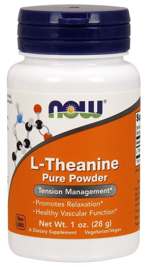 L-Theanine, Pure Powder - 28g - NOW Foods | WestPharmacy.nl - Amino Acids and BCAAs