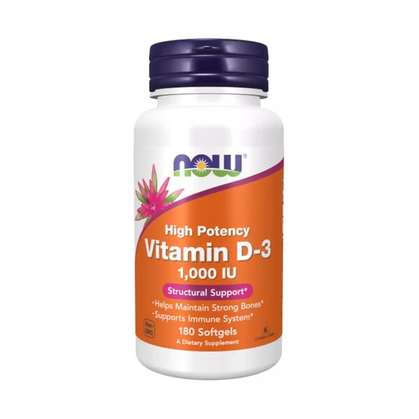 Vitamin D-3, 1000 IU - 180 softgels - NOW Foods | WestPharmacy.nl - Vitamins