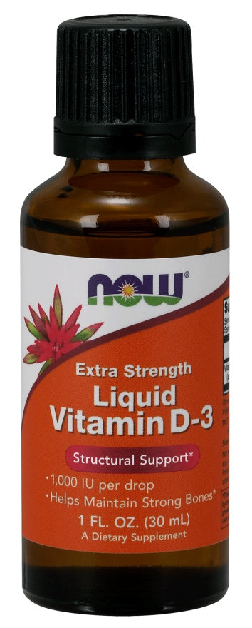 Vitamin D-3 Liquid, 1000 IU (Extra Strength) - 30 ml - NOW Foods | Vaistine1.lt | WestPharmacy.eu
