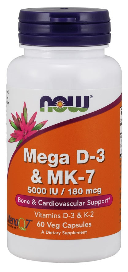 Mega D-3 & MK-7 - 60 vcaps - NOW Foods | WestPharmacy.nl - Vitamins