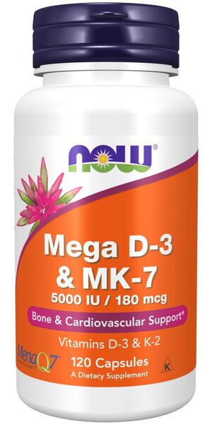 Mega D-3 & MK-7 - 120 caps - NOW Foods | WestPharmacy.nl - Vitamins