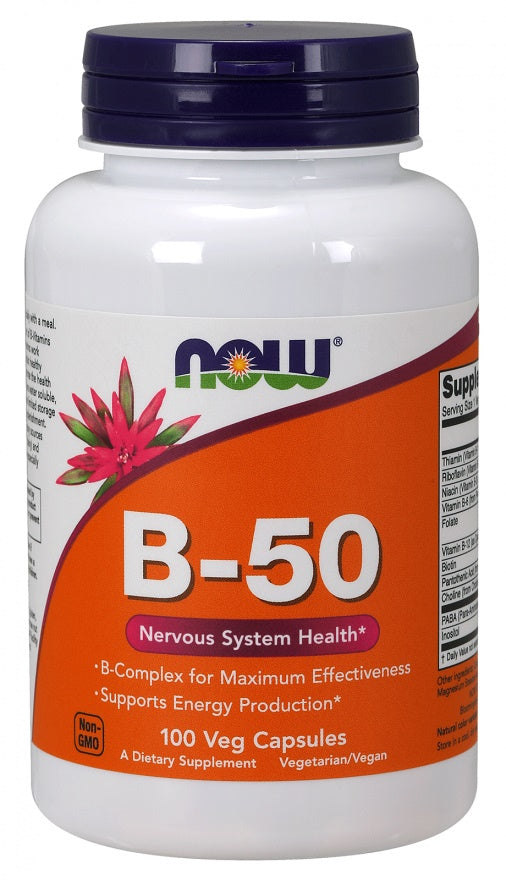 Vitamin B-50 - 100 vcaps - NOW Foods | Vaistine1.lt | WestPharmacy.eu