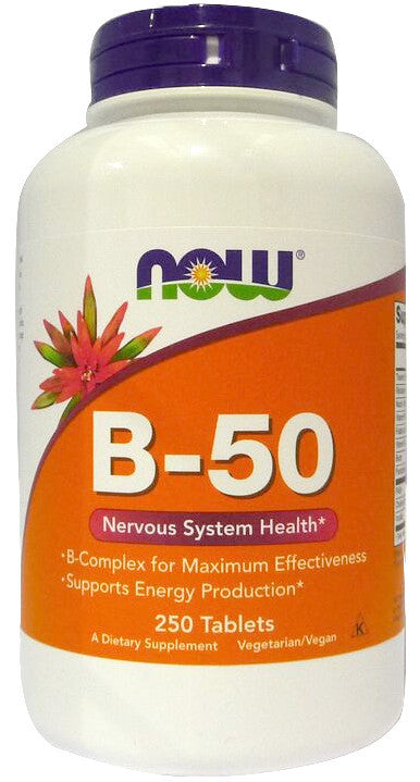 Vitamin B-50 - 250 tablets - NOW Foods | Vaistine1.lt | WestPharmacy.eu
