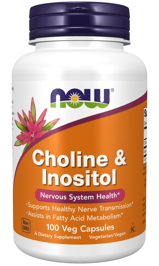 Choline and Inositol - 100 vcaps - NOW Foods | WestPharmacy.nl - Nervous System Support