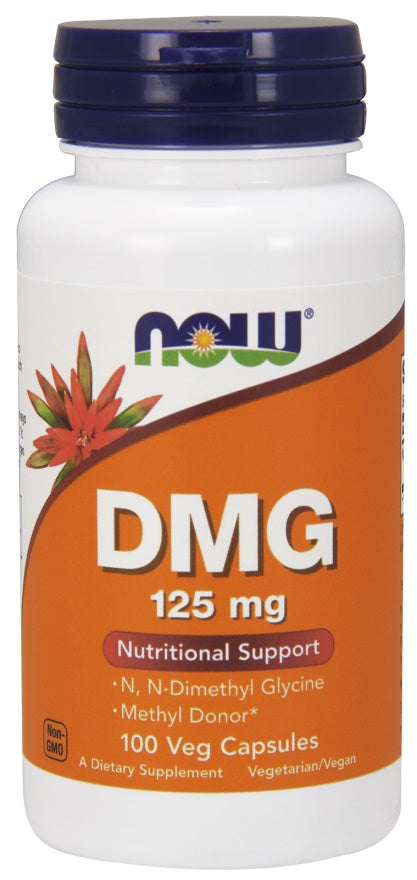 DMG (Dimethylglycine), 125mg - 100 vcaps - NOW Foods | WestPharmacy.nl - Detox