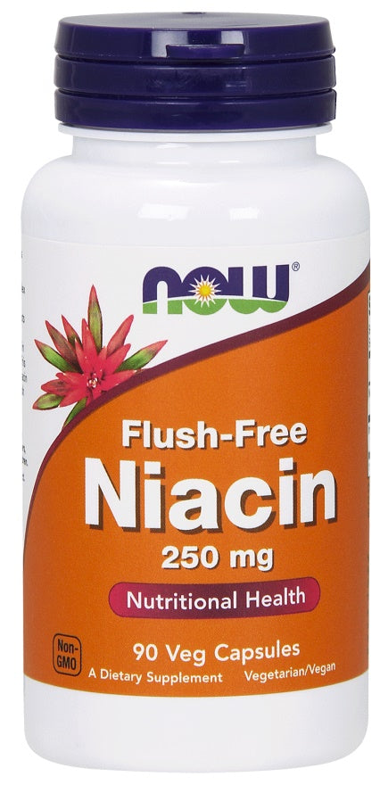 Niacin Flush-Free, 250mg - 90 vcaps - NOW Foods | WestPharmacy.nl - Minerals