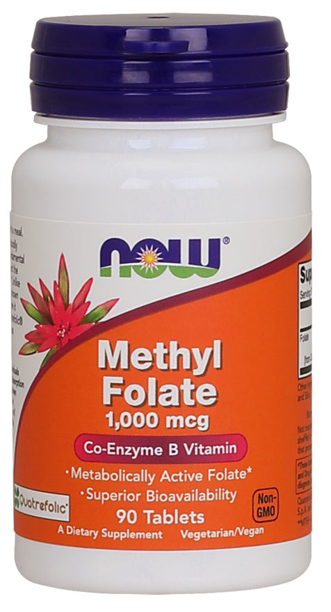 Methyl Folate, 1000mcg - 90 tabs - NOW Foods | WestPharmacy.nl - Minerals