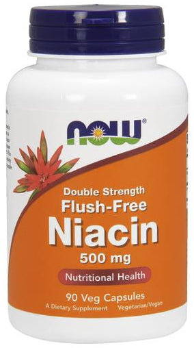 Niacin Flush-Free, 500mg (Double Strength) - 90 vcaps - NOW Foods | WestPharmacy.nl - Minerals