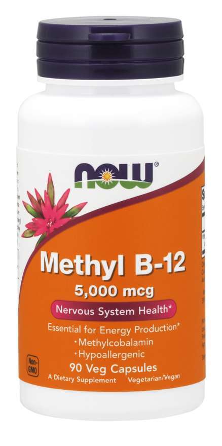Methyl B-12, 5000mcg - 90 vcaps - NOW Foods | Vaistine1.lt | WestPharmacy.eu