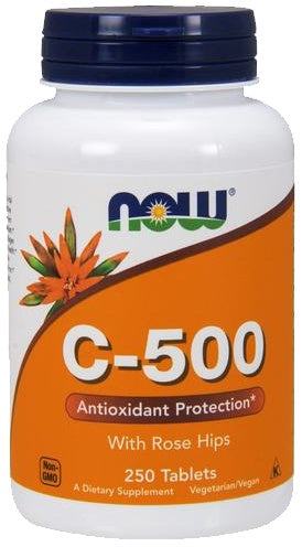 Vitamin C-500 with Rose Hips - 250 tablets - NOW Foods | WestPharmacy.nl - Vitamins