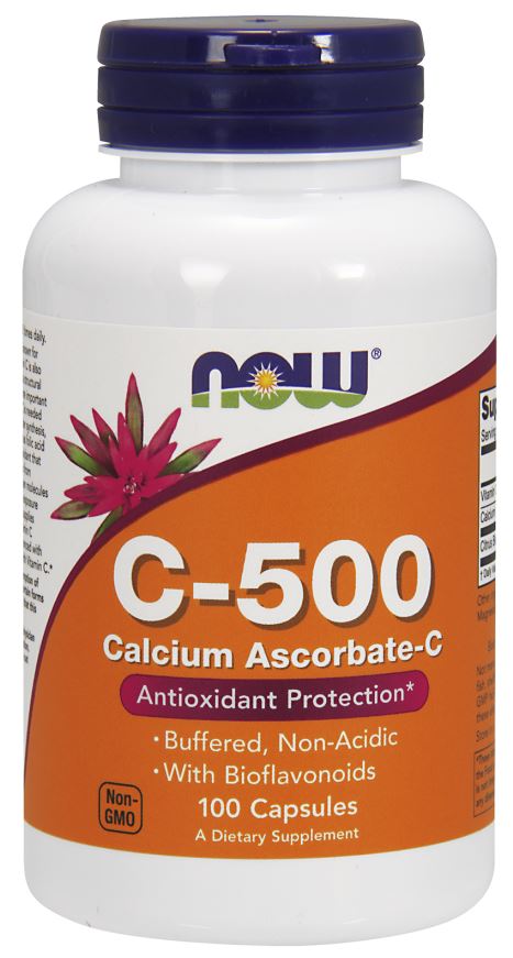 Vitamin C-500 Calcium Ascorbate-C - 100 caps - NOW Foods | WestPharmacy.nl - Vitamins