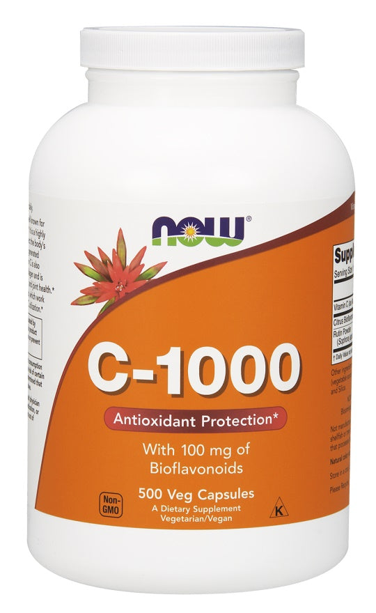 Vitamin C-1000 with 100mg Bioflavonoids - 500 vcaps - NOW Foods | Vaistine1.lt | WestPharmacy.eu