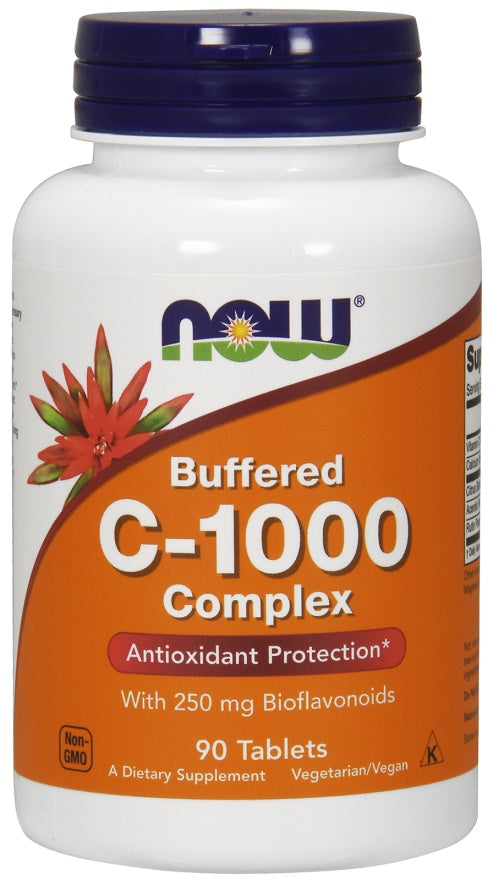 Vitamin C-1000 Complex - Buffered with 250mg Bioflavonoids - 90 tabs - NOW Foods | WestPharmacy.nl - Vitamins