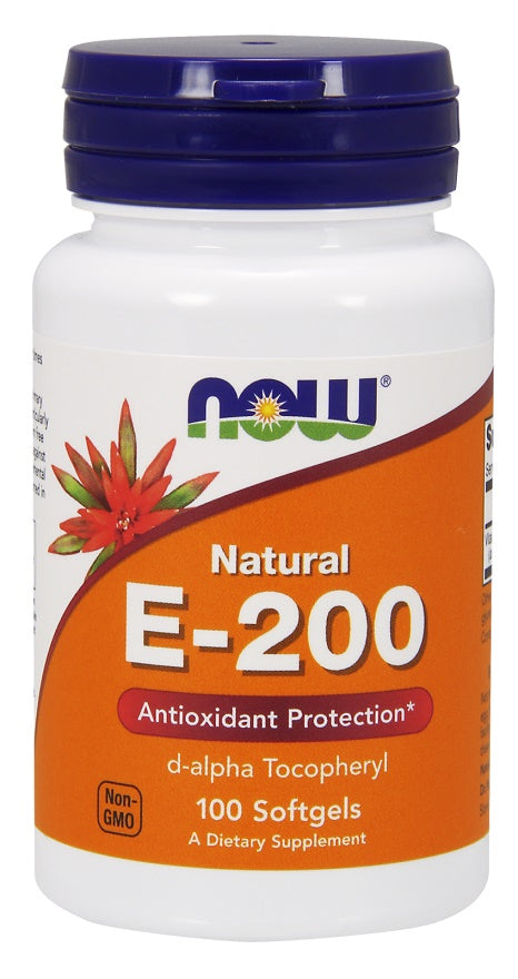 Vitamin E-200, Natural - 100 softgels - NOW Foods | WestPharmacy.nl - Vitamins
