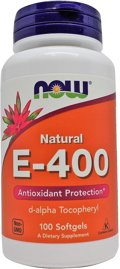 Vitamin E-400, Natural - 100 softgels - NOW Foods | WestPharmacy.nl - Vitamins