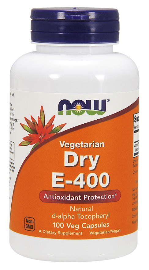 Vitamin E-400 Dry, Vegetarian - 100 vcaps - NOW Foods | WestPharmacy.nl - Vitamins