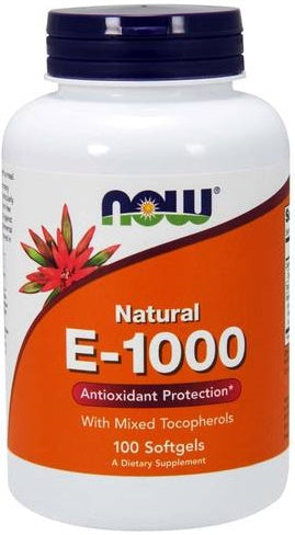 Vitamin E-1000 - Natural (Mixed Tocopherols) - 100 softgels - NOW Foods | Vaistine1.lt | WestPharmacy.eu