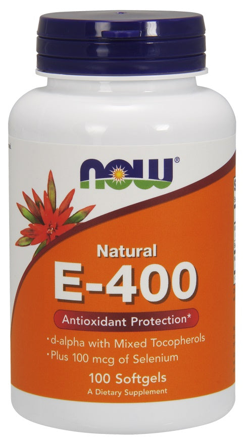 Vitamin E-400 IU with Selenium - 100 softgels - NOW Foods | WestPharmacy.nl - Vitamins