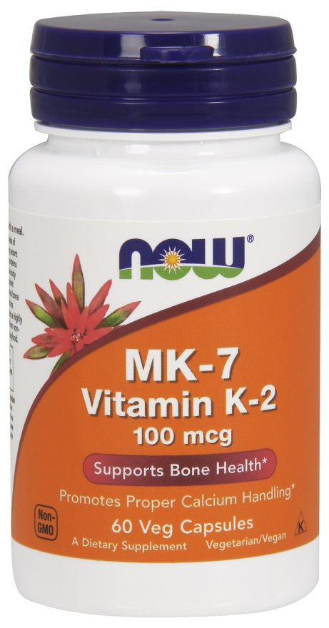MK-7 Vitamin K-2, 100mcg - 60 vcaps - NOW Foods | WestPharmacy.nl - Vitamins