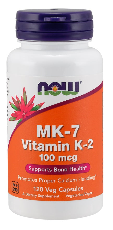 MK-7 Vitamin K-2, 100mcg - 120 vcaps - NOW Foods | WestPharmacy.nl - Vitamins