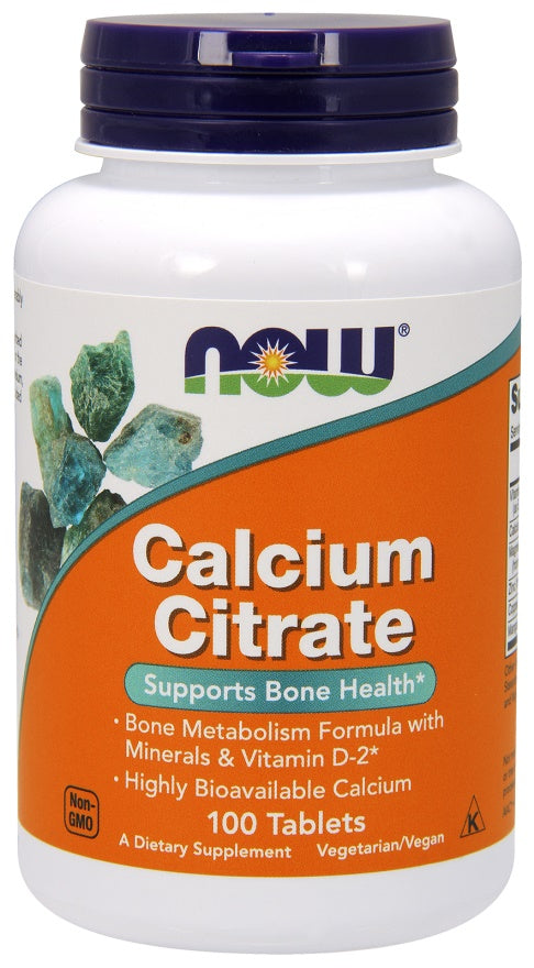 Calcium Citrate with Minerals & Vitamin D-2 - 100 tabs - NOW Foods | WestPharmacy.nl - Minerals