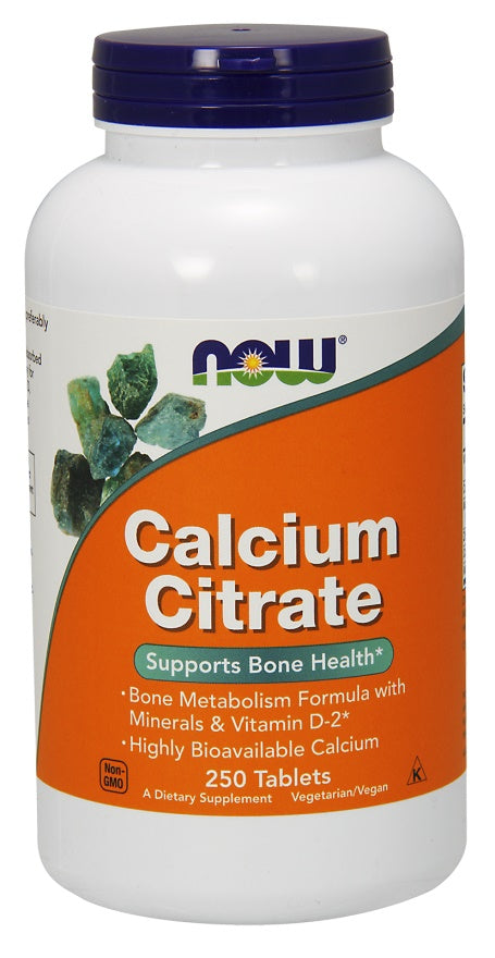 Calcium Citrate with Minerals & Vitamin D-2 - 250 tabs - NOW Foods | WestPharmacy.nl - Minerals